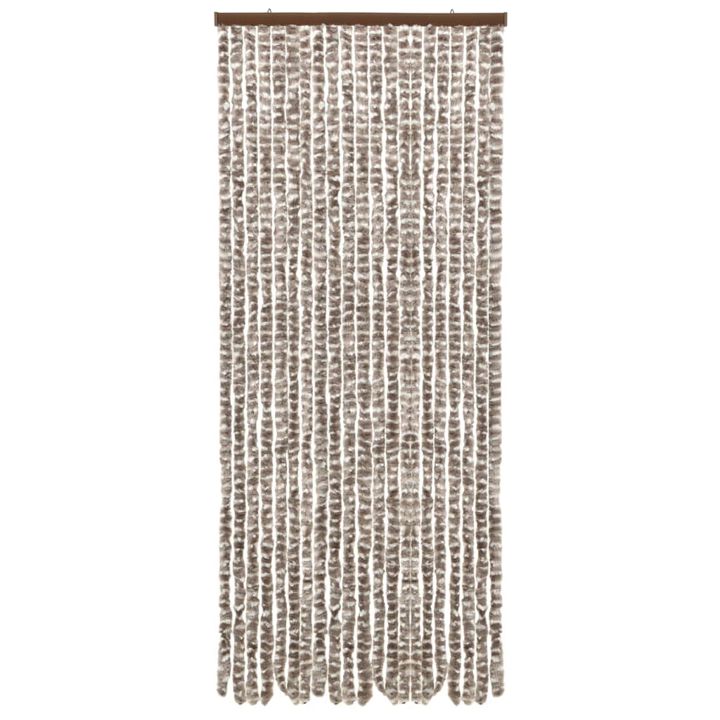 vidaXL Insect Curtain Taupe and White 56x185 cm Chenille