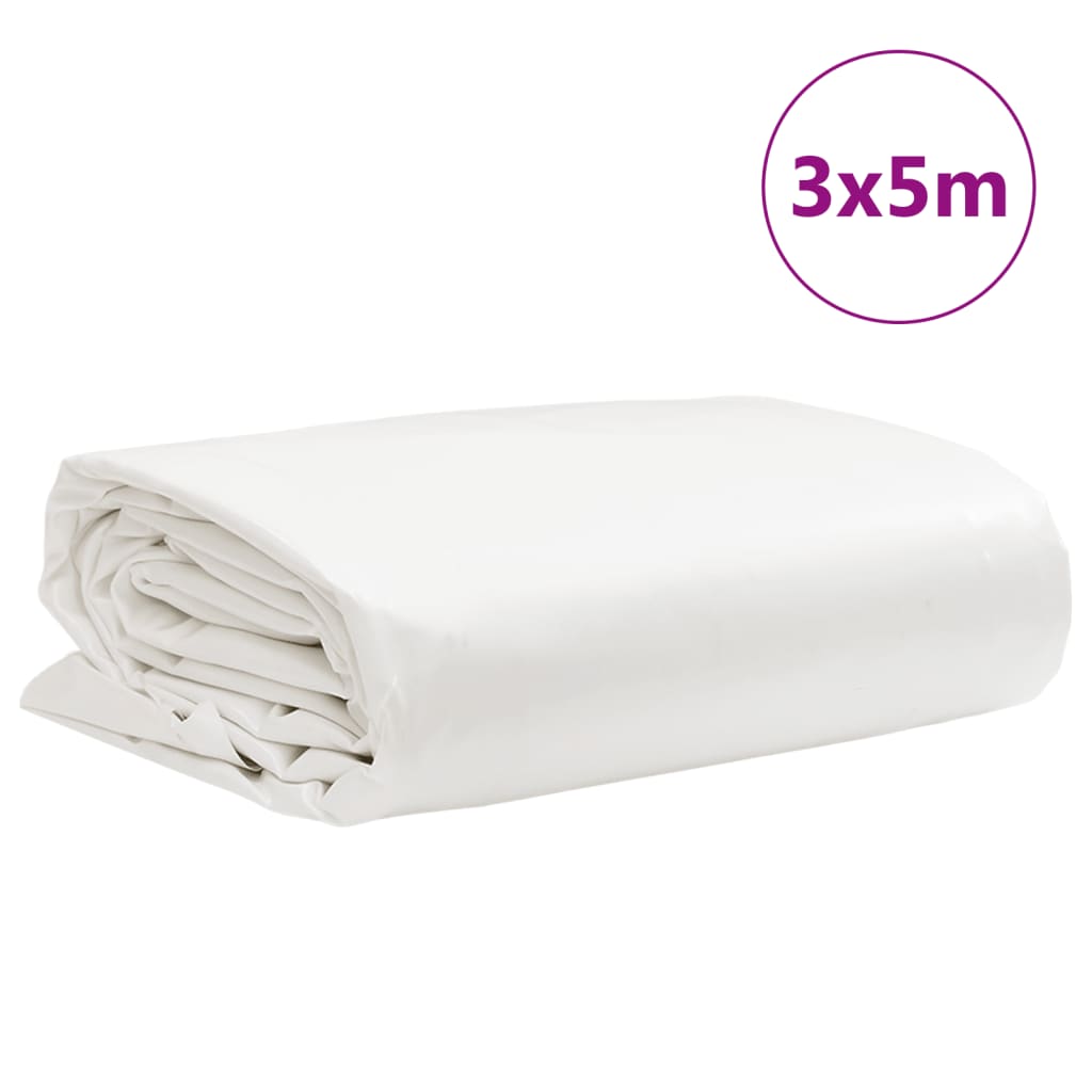 vidaXL Tarpaulin White 3x5 m 650 g/m²