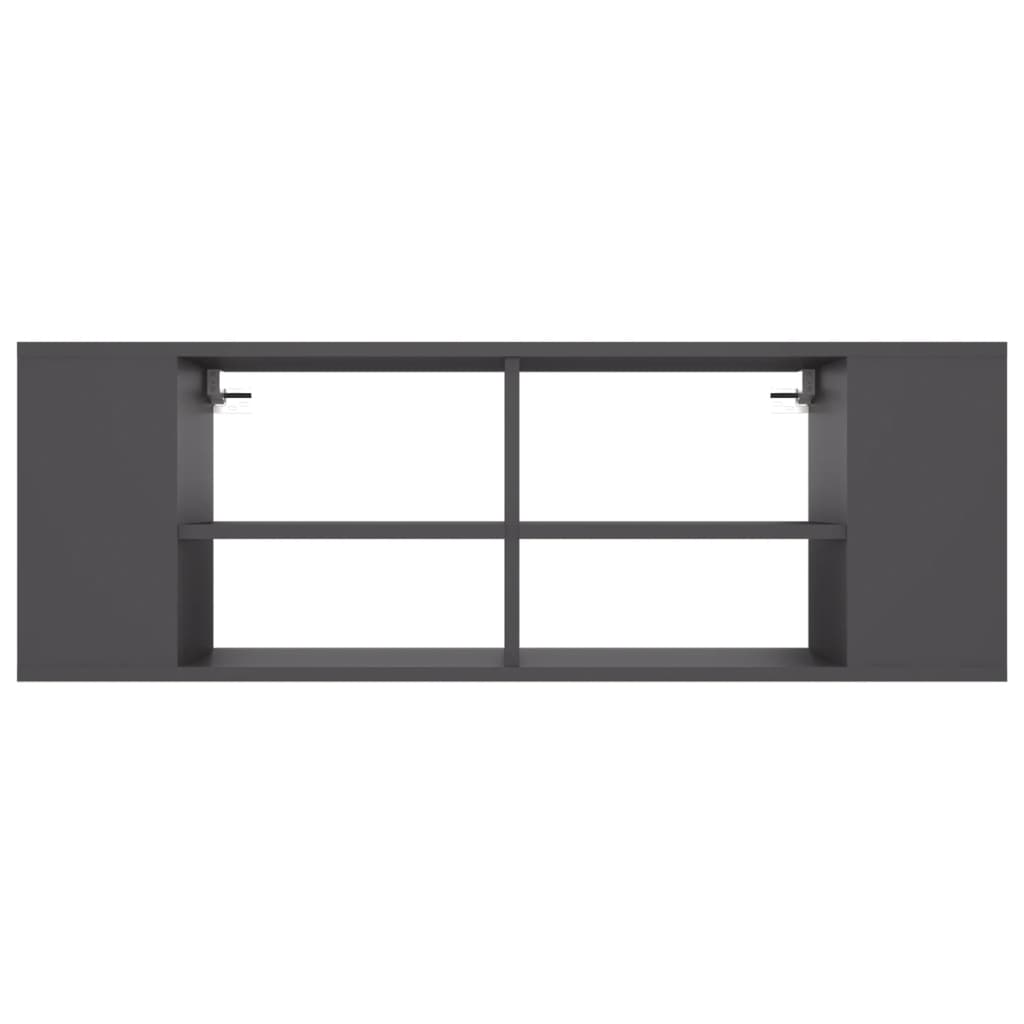vidaXL Wall-Mounted TV Cabinet Grey 102x35x35 cm Engineered Wood