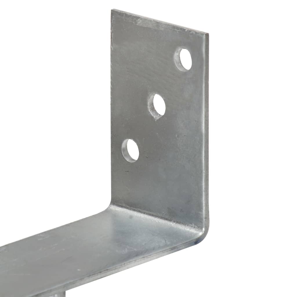 vidaXL Fence Anchors 6 pcs Silver 10x6x30 cm Galvanised Steel