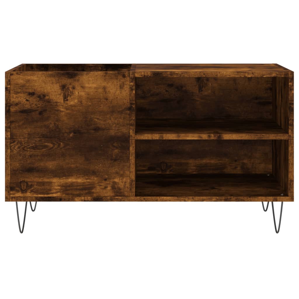vidaXL Record Cabinet Smoked Oak 85x38x48 cm Engineered Wood