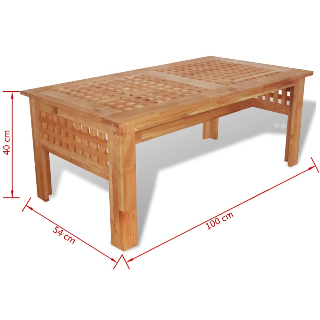 vidaXL Coffee Table Solid Walnut Wood 100x54x40 cm