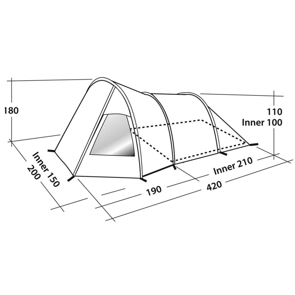 Easy Camp Inflatable Tent Blizzard 300 Grey and Blue 120251
