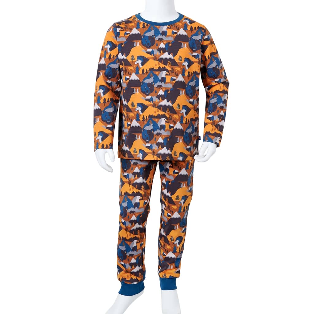 Kids' Pyjamas with Long Sleeves Cognac 92