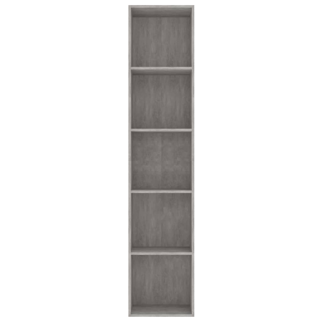 vidaXL Book Cabinet Concrete Grey 40x30x189 cm Engineered Wood