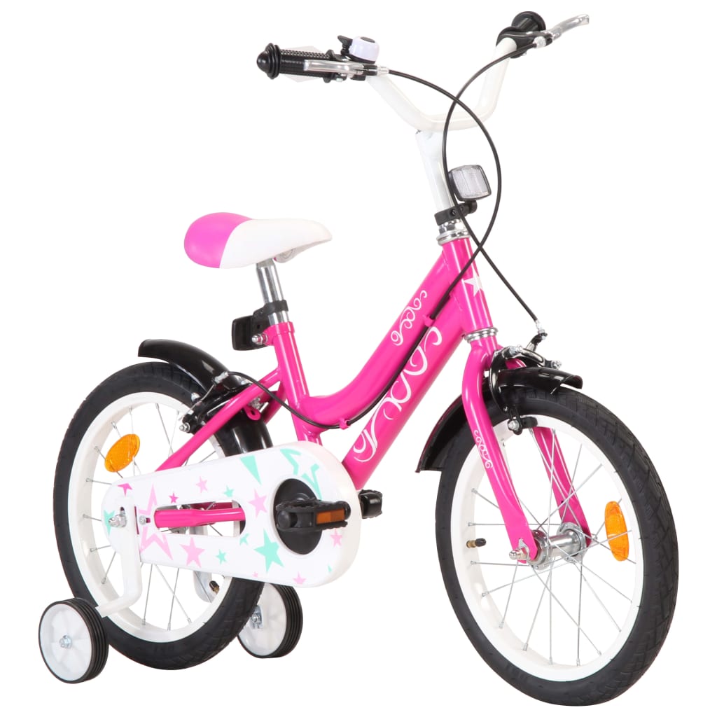 vidaXL Kids Bike 16 inch Black and Pink