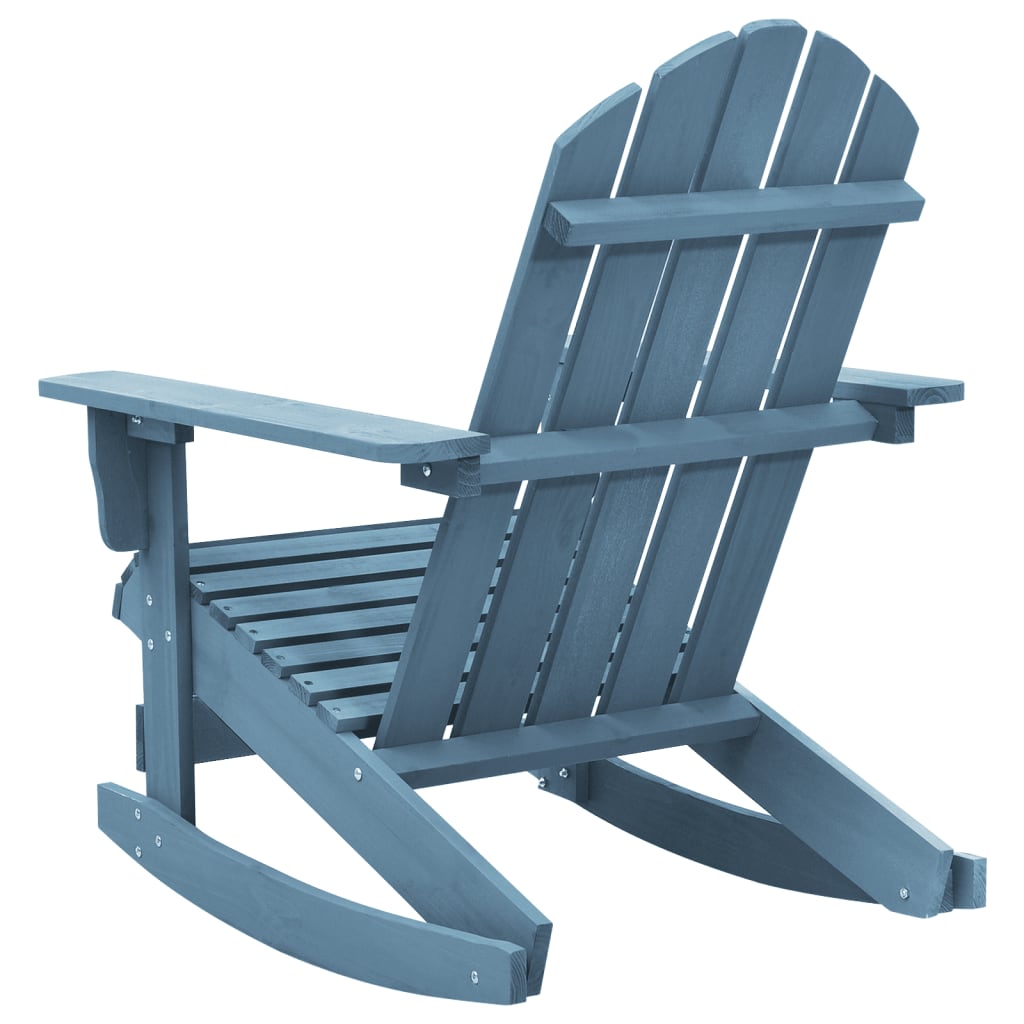 vidaXL Garden Adirondack Rocking Chair Solid Fir Wood Blue