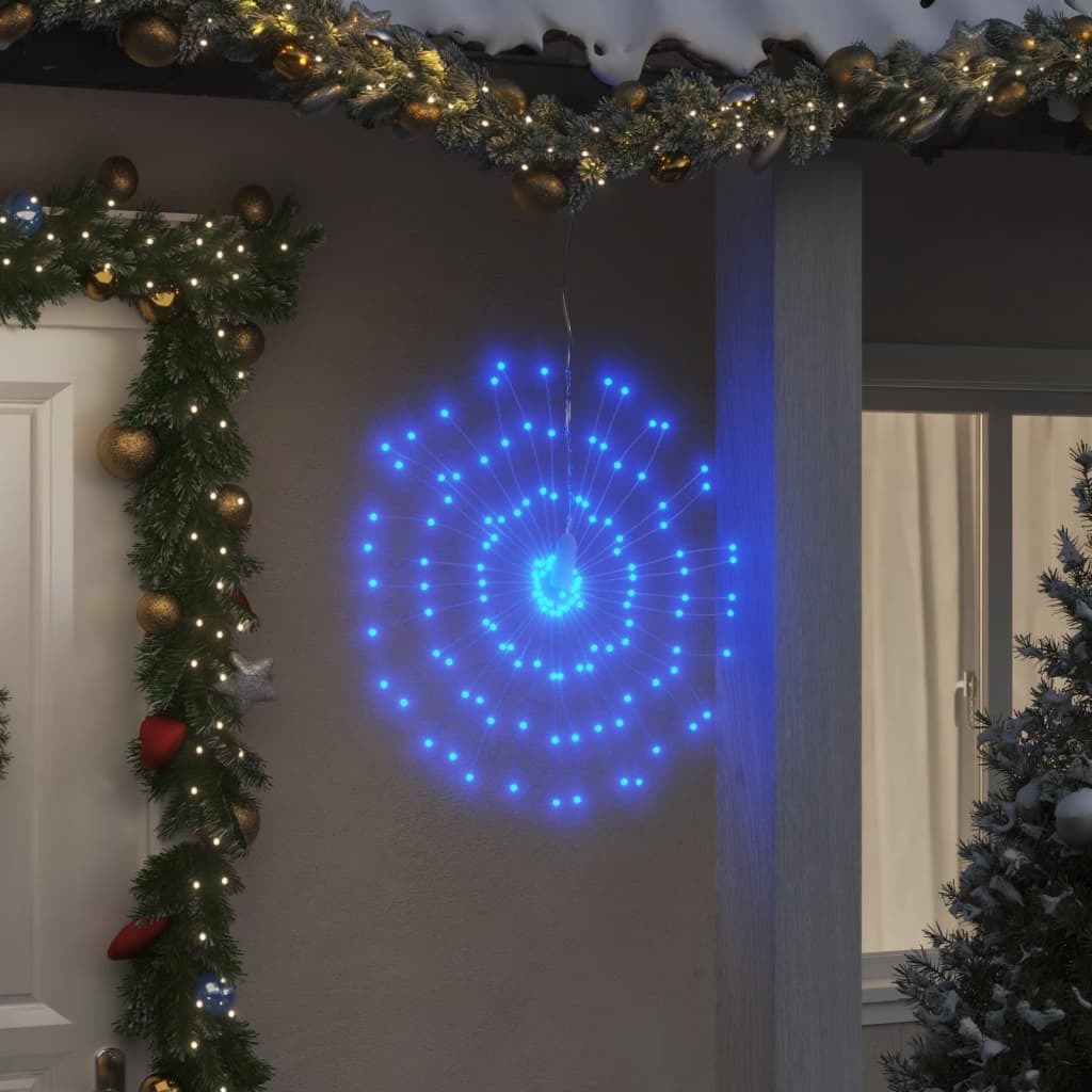 vidaXL Christmas Starburst Light 140 LEDs Blue 17 cm