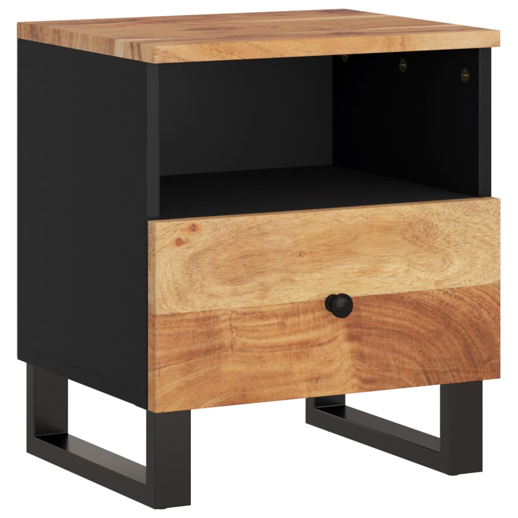 vidaXL Bedside Cabinet Solid Wood Acacia&Engineered Wood