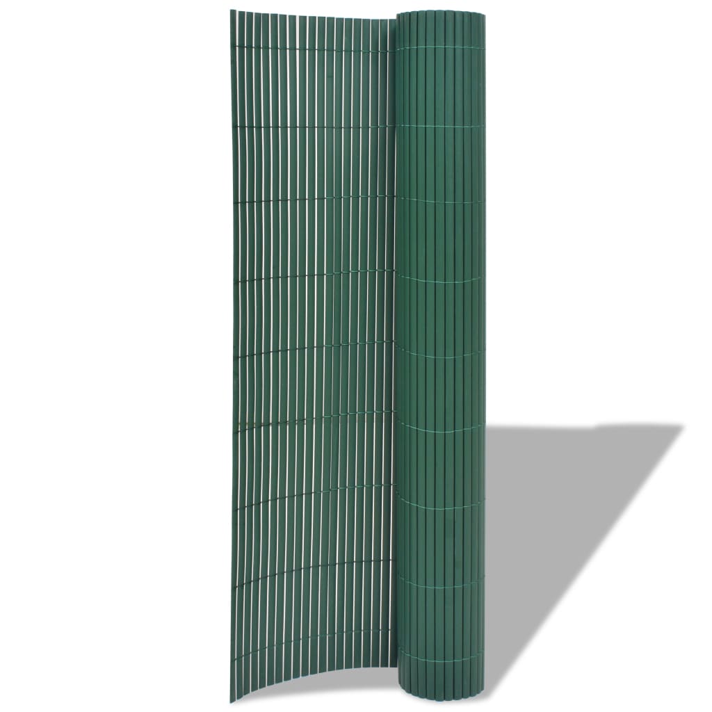 vidaXL Double-Sided Garden Fence PVC 90x500 cm Green