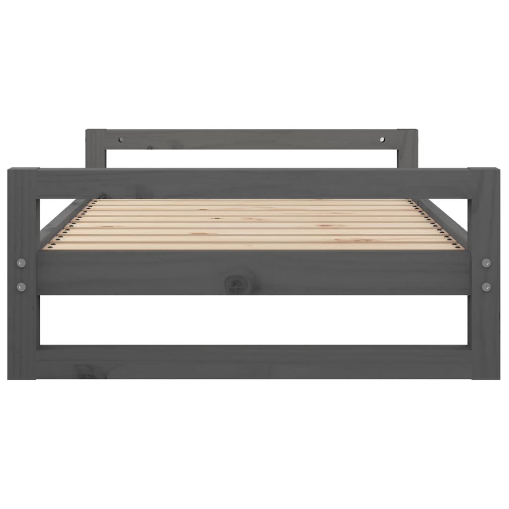 vidaXL Dog Bed Grey 95.5x65.5x28 cm Solid Pine Wood