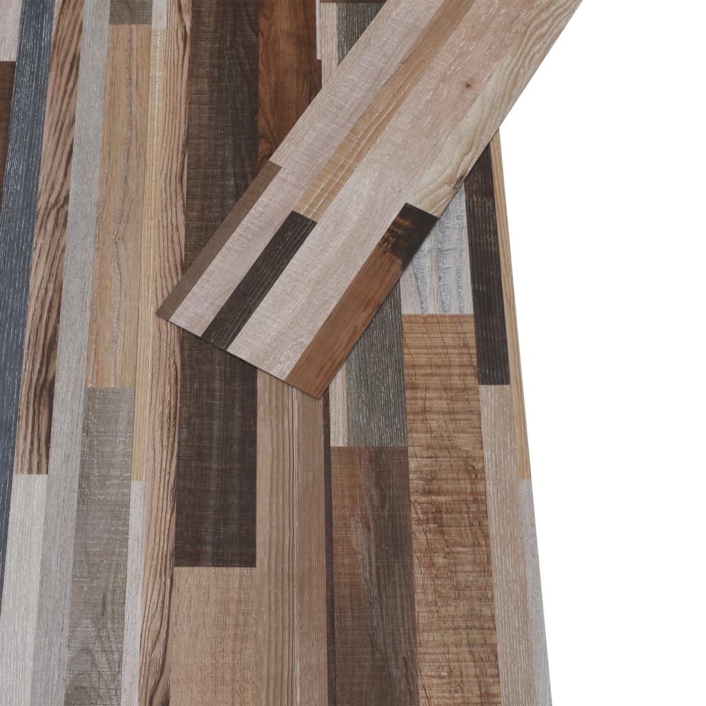 vidaXL PVC Flooring Planks 4.46 m² 3 mm Self-adhesive Multicolour