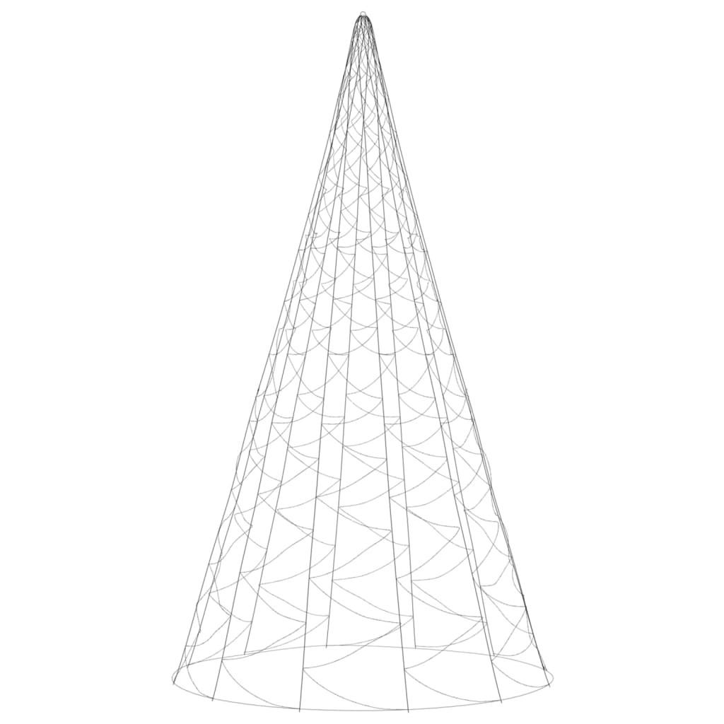 vidaXL Christmas Tree on Flagpole Blue 3000 LEDs 800 cm
