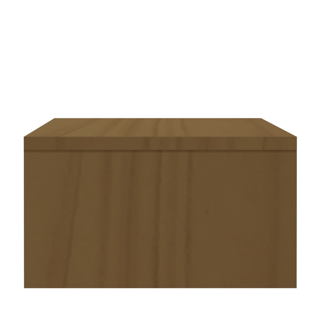 vidaXL Monitor Stand Honey Brown 100x27x15 cm Solid Wood Pine