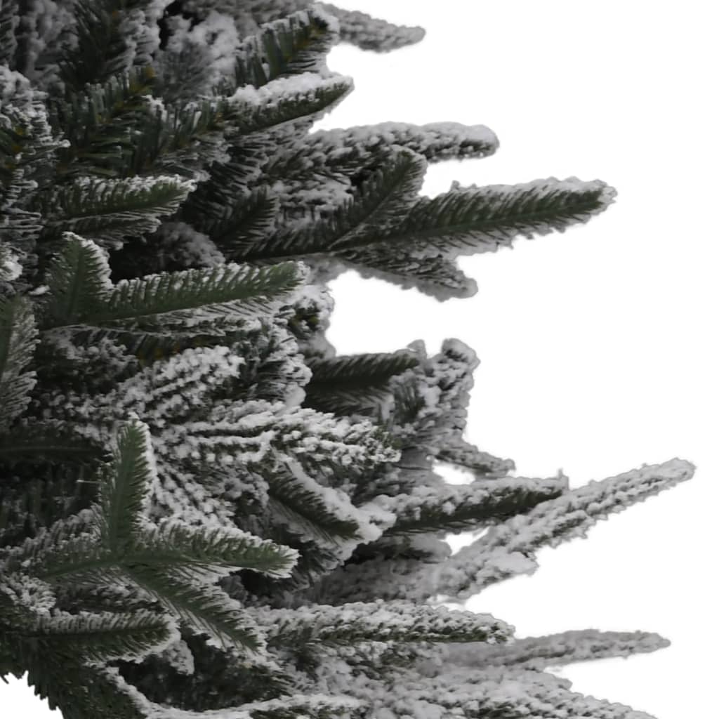 vidaXL Artificial Pre-lit Christmas Tree with Flocked Snow 150 cm PVC&PE