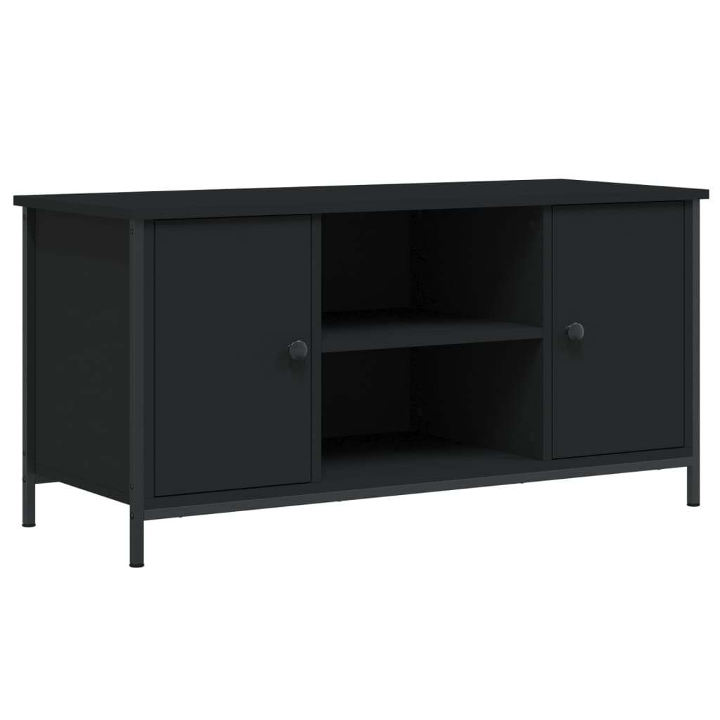 vidaXL TV Cabinet Black 100x40x50 cm Engineered Wood