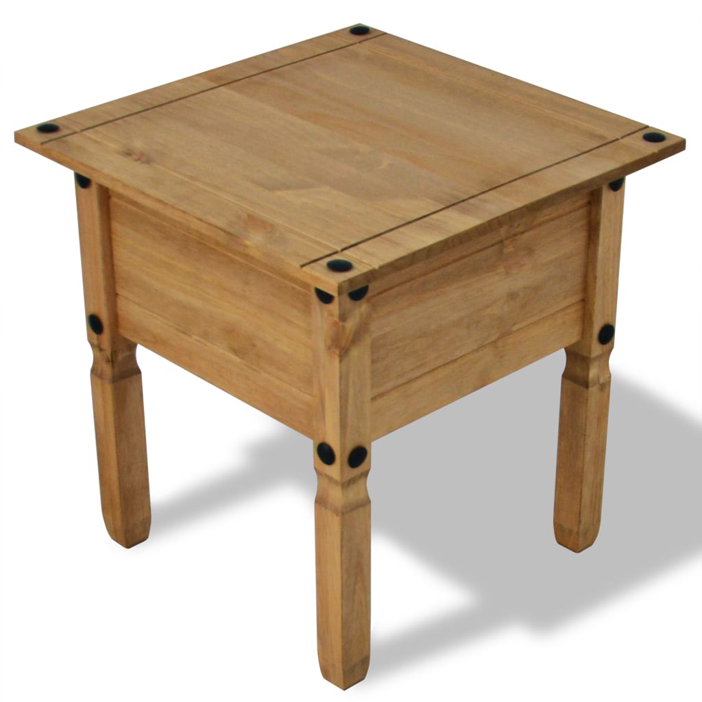 vidaXL Side Table Mexican Pine Corona Range 53.5x53.5x55 cm