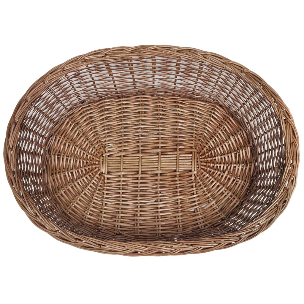 vidaXL Willow Dog Basket/Pet Bed Natural 90 cm