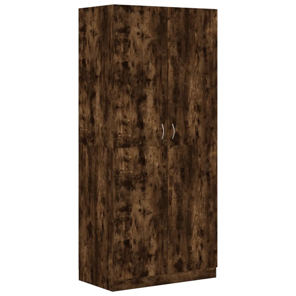 vidaXL Wardrobe Smoked Oak 90x50x200 cm Engineered Wood