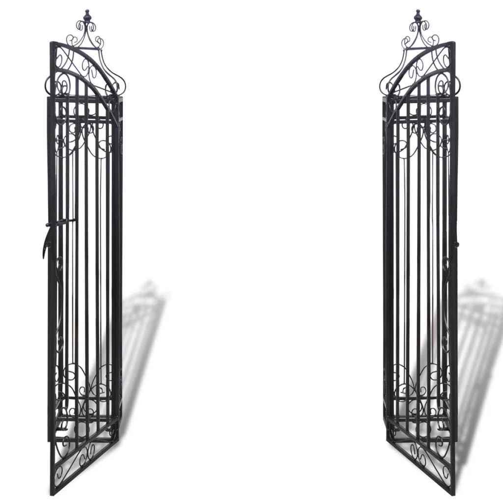 vidaXL Ornamental Garden Gate Wrought Iron 122x20.5x134 cm