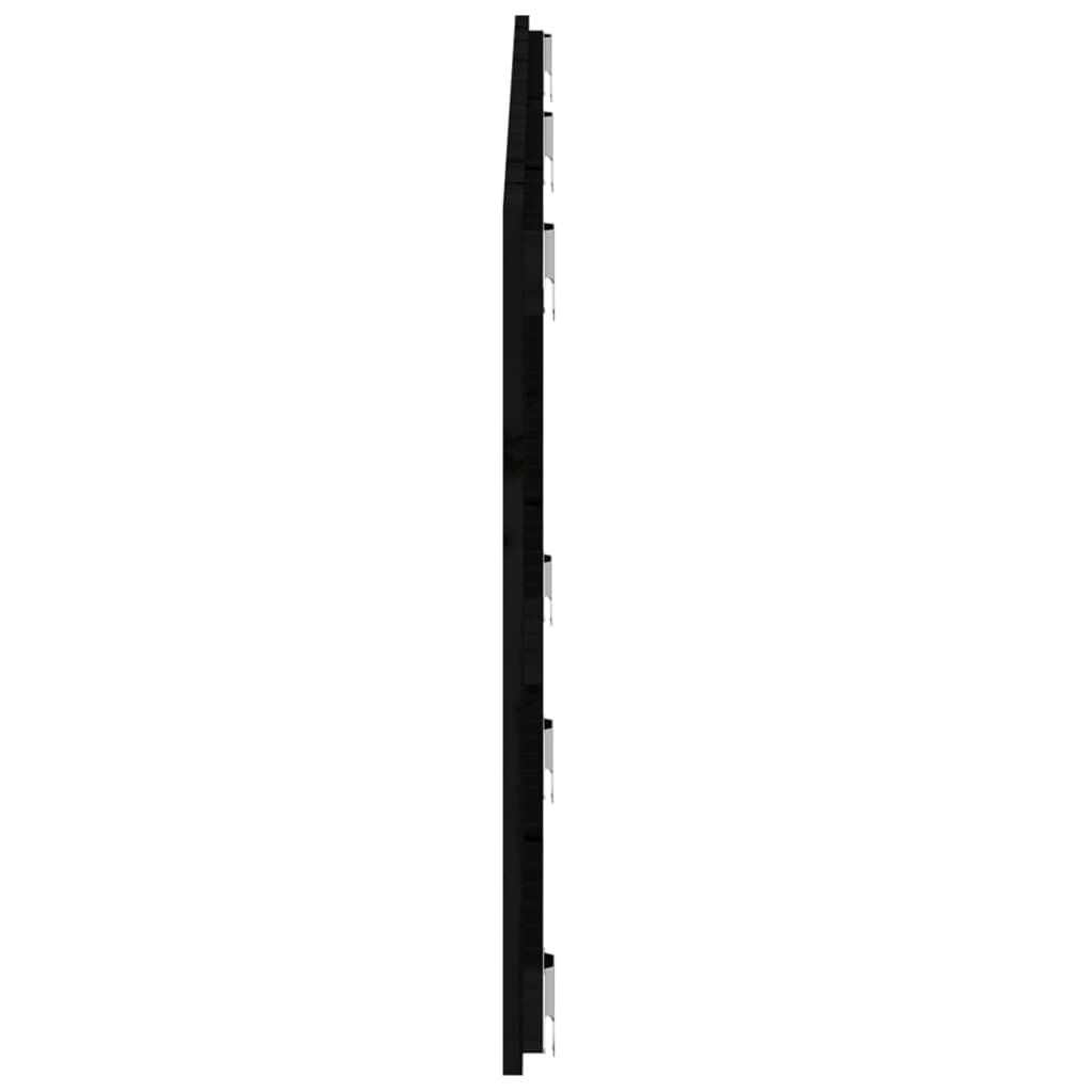 vidaXL Wall Headboard Black 166x3x60 cm Solid Wood Pine