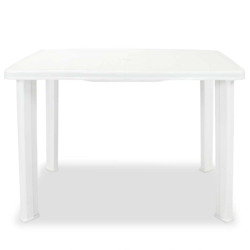 vidaXL Garden Table White 101x68x72 cm Plastic