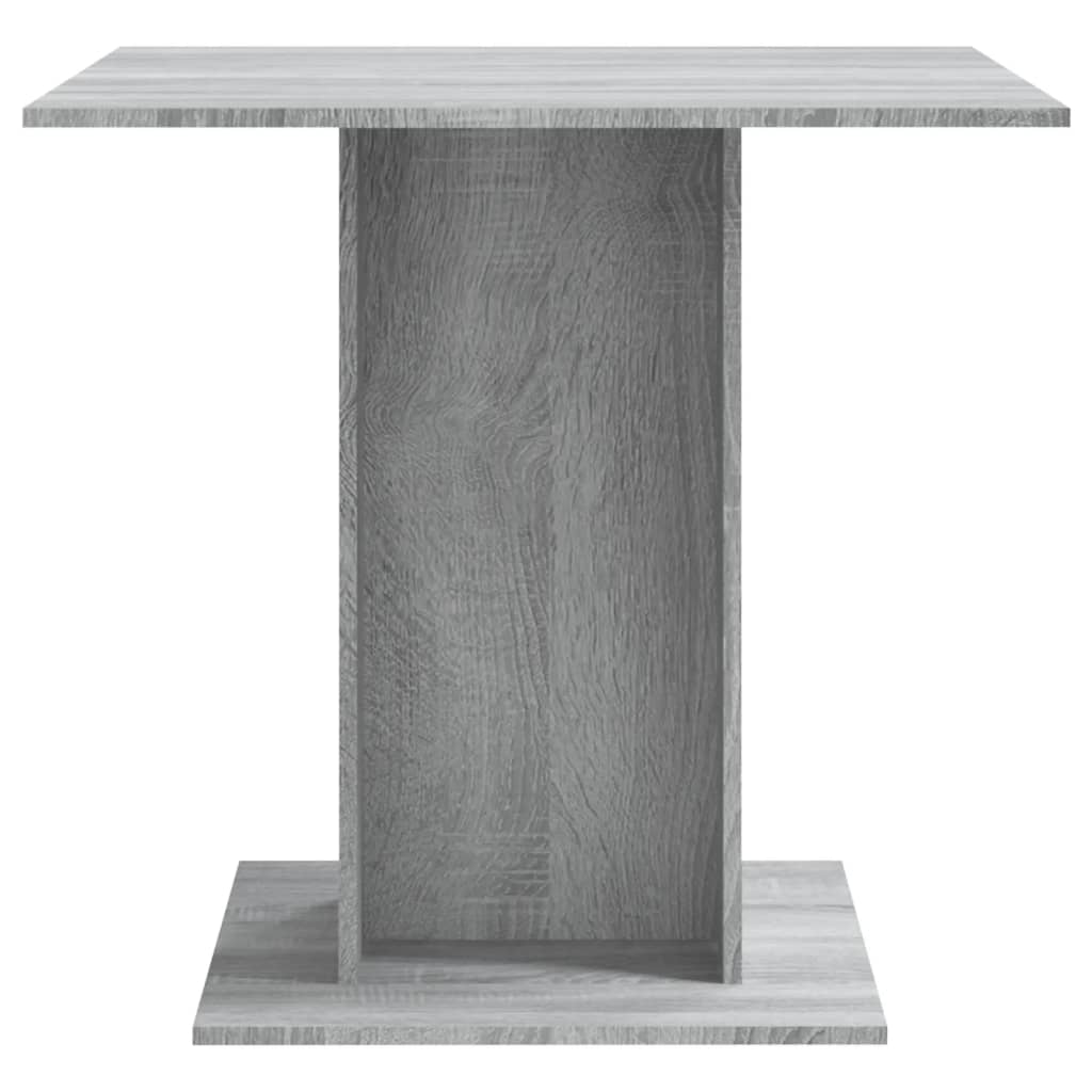 vidaXL Dining Table Grey Sonoma 80x80x75 cm Engineered Wood