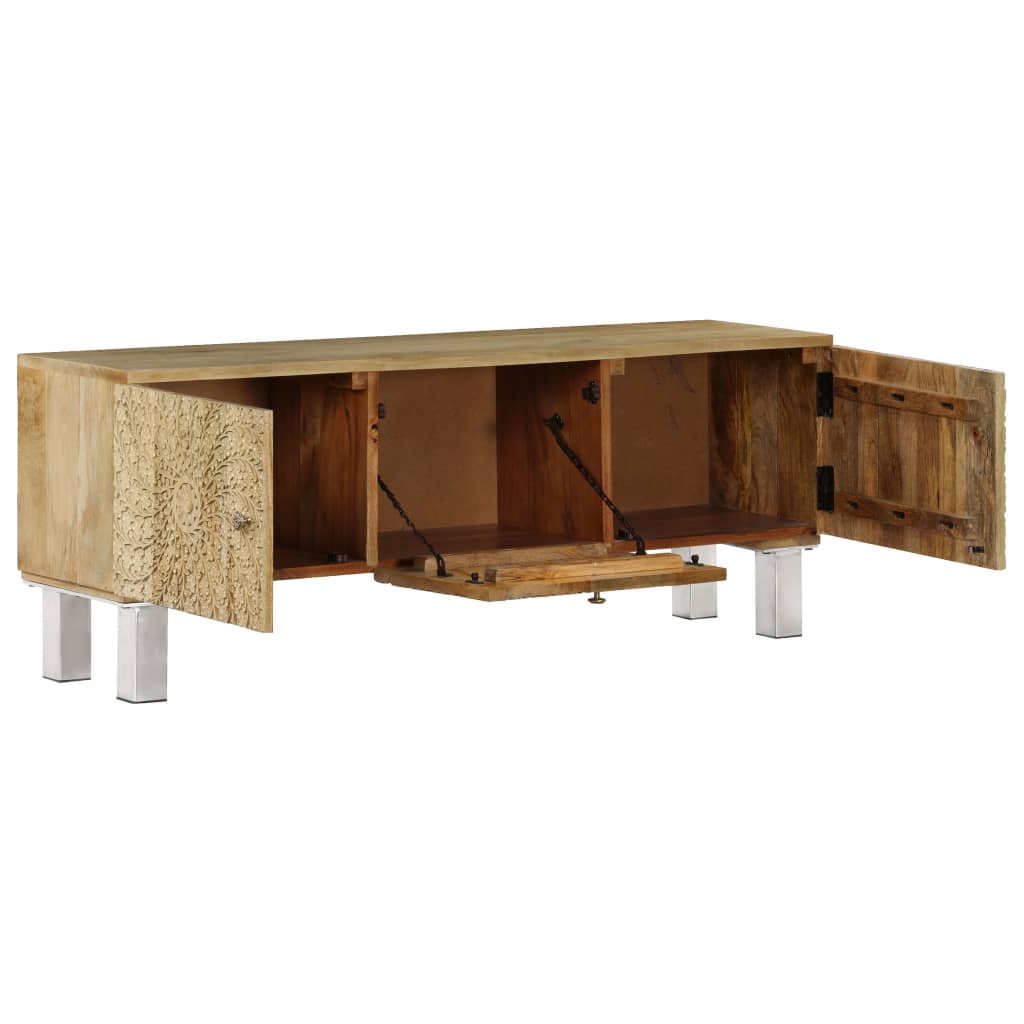 vidaXL TV Cabinet Solid Mango Wood 118x30x45 cm
