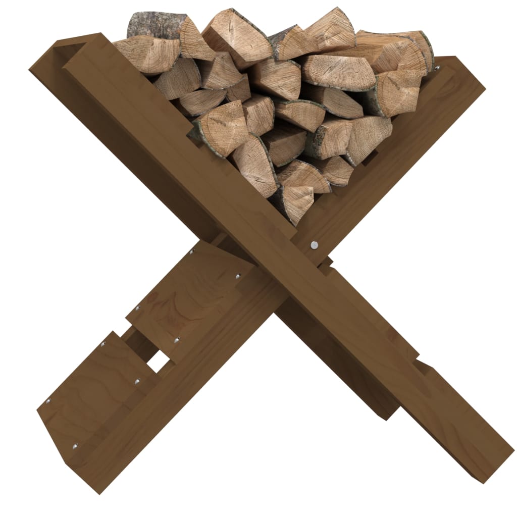 vidaXL Log Holder Honey Brown 47x39.5x48 cm Solid Wood Pine