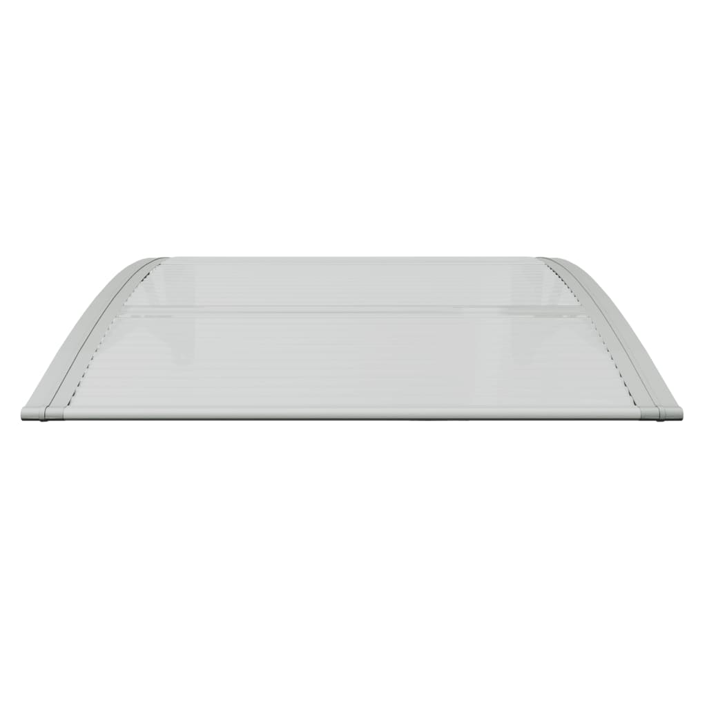 vidaXL Door Canopy Grey and Transparent 80x75 cm Polycarbonate