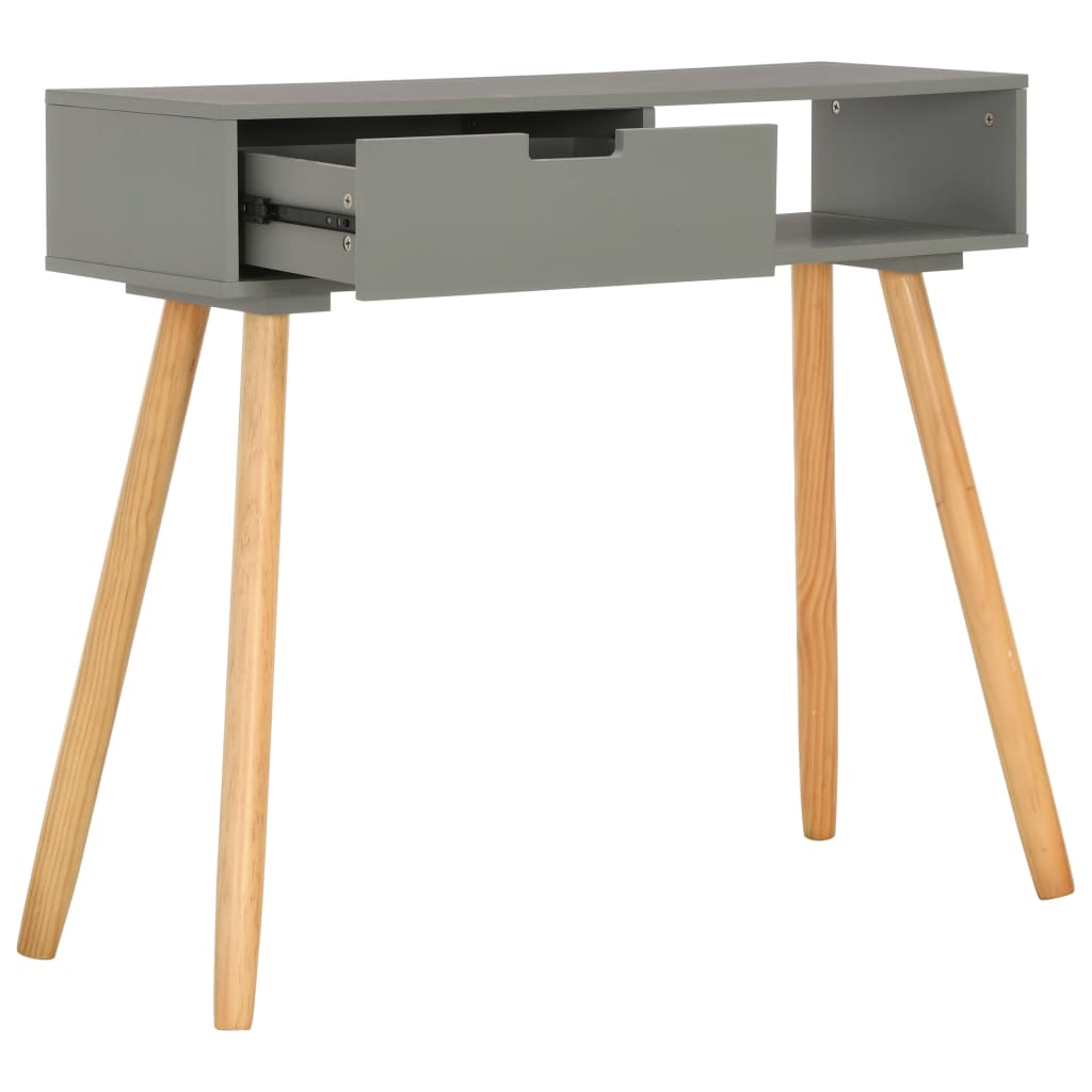 vidaXL Console Table Grey 80x30x72 cm Solid Pinewood