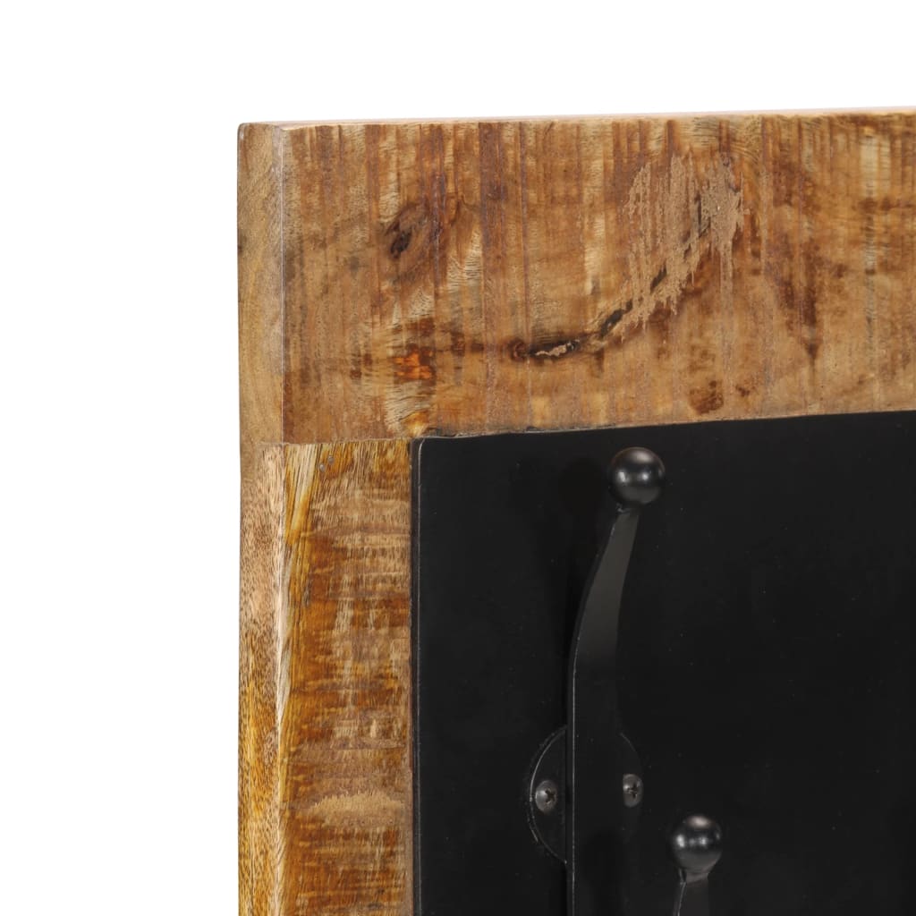 vidaXL Wall-mounted Coat Rack with 6 Hooks Solid Wood Mango