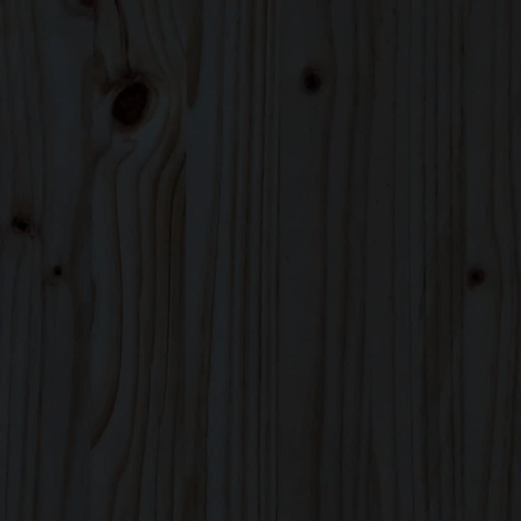 vidaXL Kids' Loft Bed with Curtains White&Black 90x190 cm Solid Wood Pine