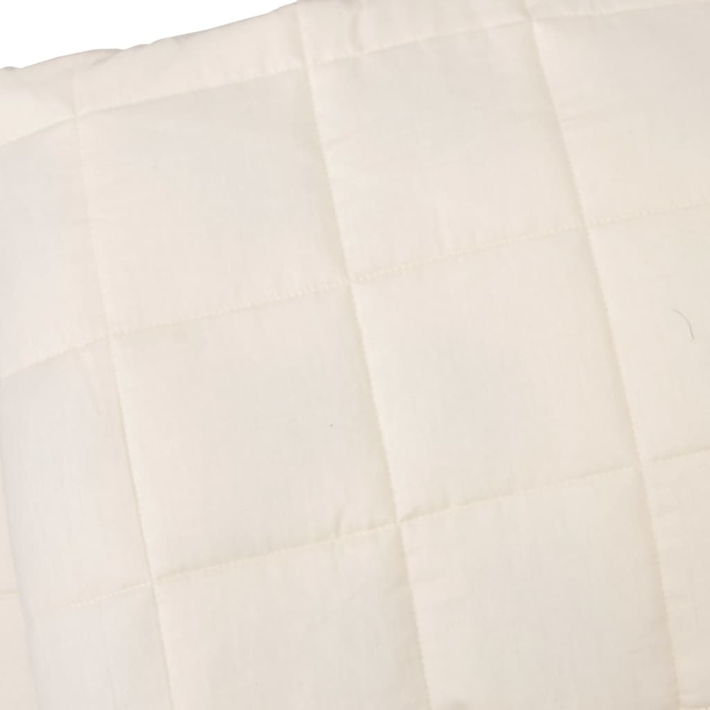 vidaXL Weighted Blanket Light Cream 137x200 cm Single 10 kg Fabric