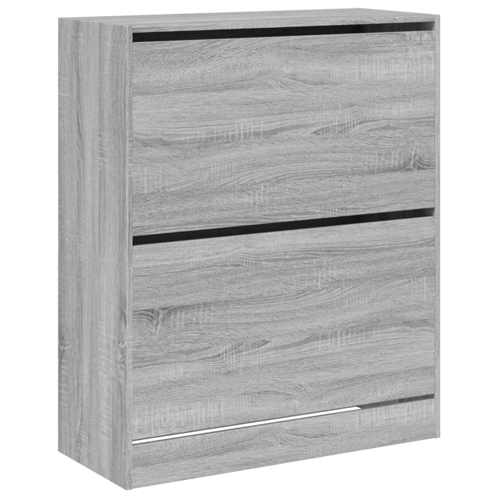 vidaXL Shoe Cabinet Grey Sonoma 80x34x96.5 cm Engineered Wood