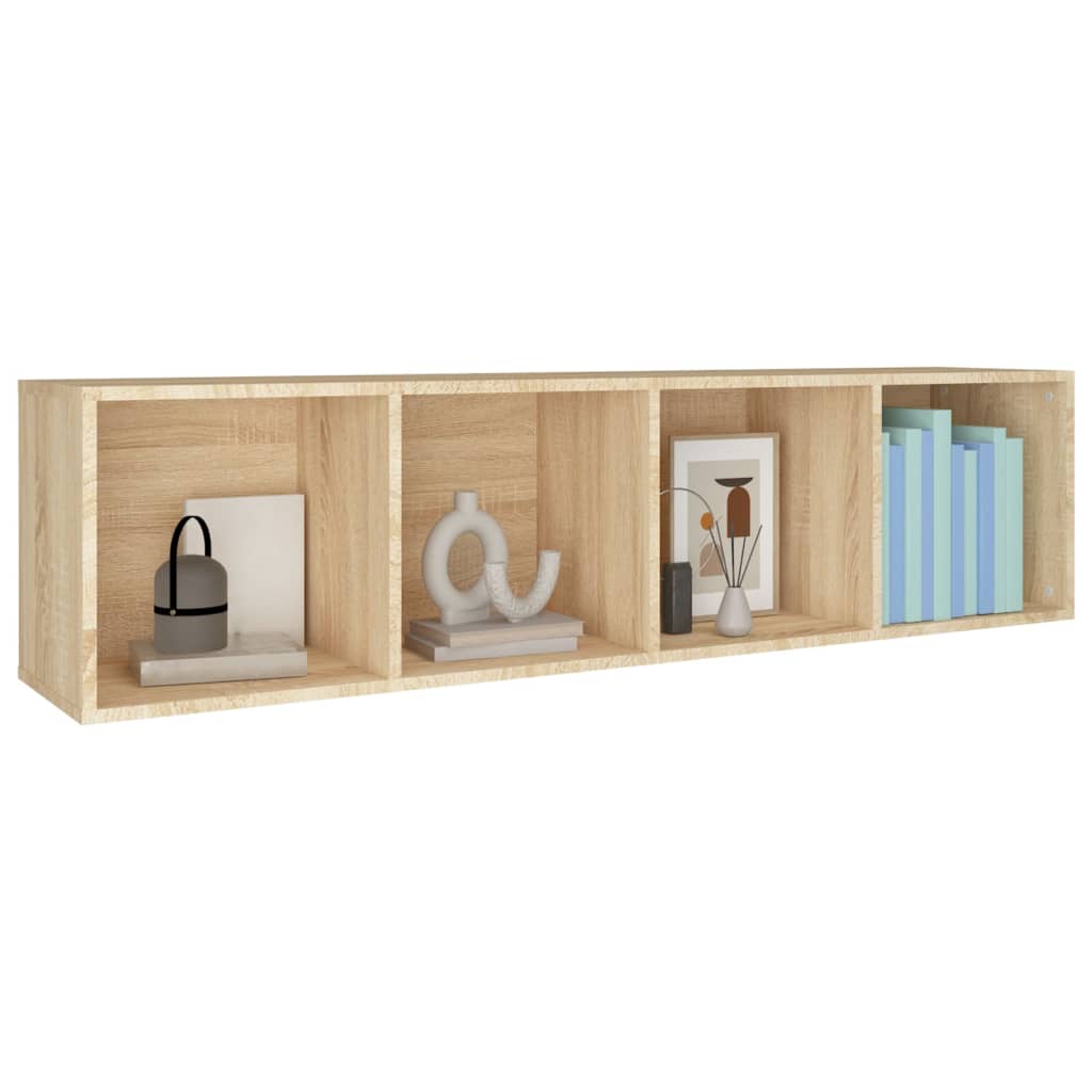vidaXL Book Cabinet/TV Cabinet Sonoma Oak 36x30x143 cm Engineered Wood