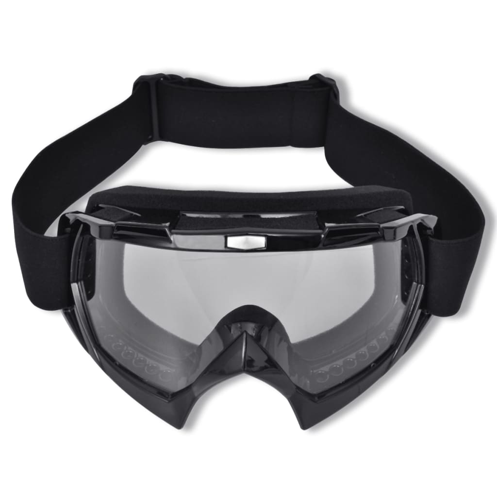 Motorcycle Goggles Motocross Goggles Black Clear Visor