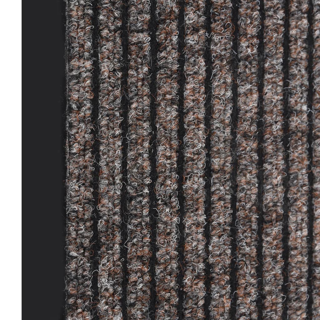 vidaXL Doormat Striped Beige 80x120 cm