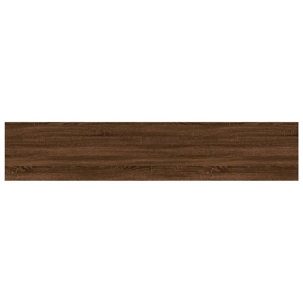 vidaXL Wall Shelves 4 pcs Brown Oak 100x20x1.5 cm Engineered Wood