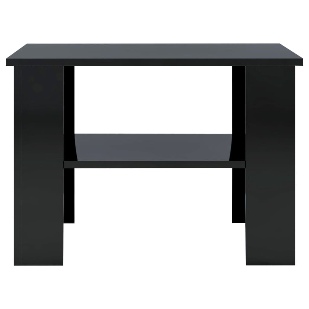 vidaXL Coffee Table High Gloss Black 60x60x42 cm Engineered Wood