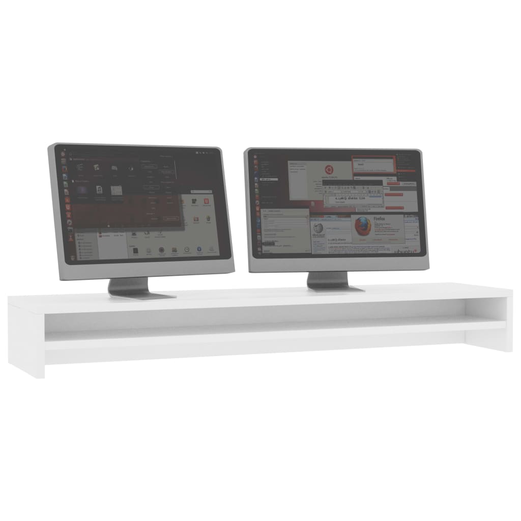 vidaXL Monitor Stand White 100x24x13 cm Chipboard