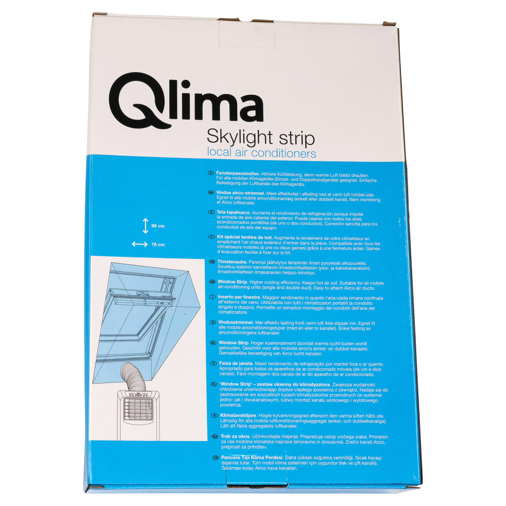 Qlima Portable Air Conditioner Window Fitting Kit WKR 01 Grey