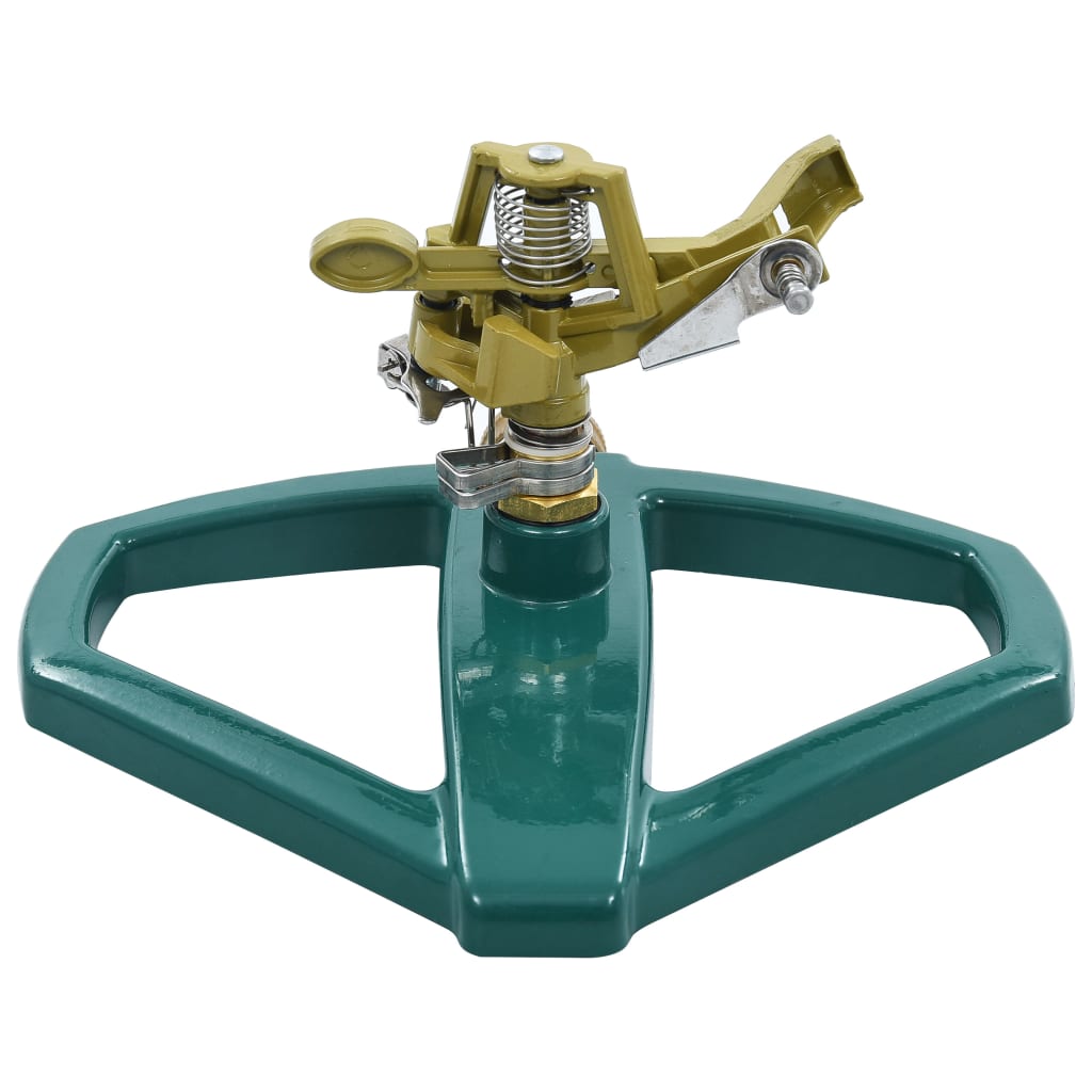 vidaXL Rotary Sprinkler Green 21x22x13 cm Metal