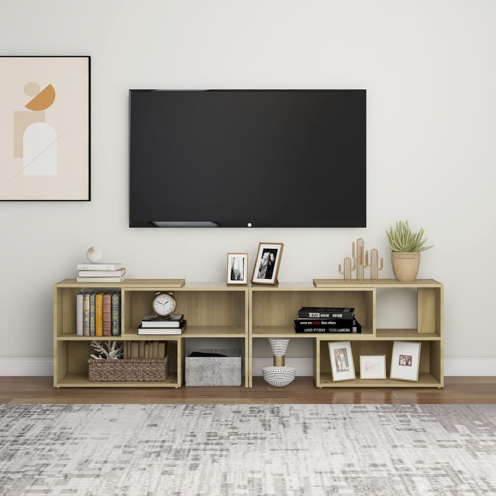 vidaXL TV Cabinet Sonoma Oak 149x30x52 cm Engineered Wood