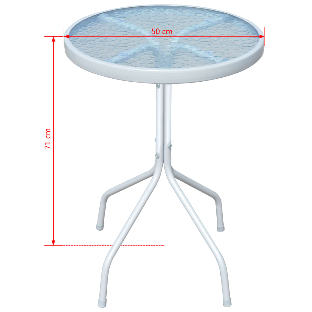 vidaXL Bistro Table Grey 50x71 cm Steel