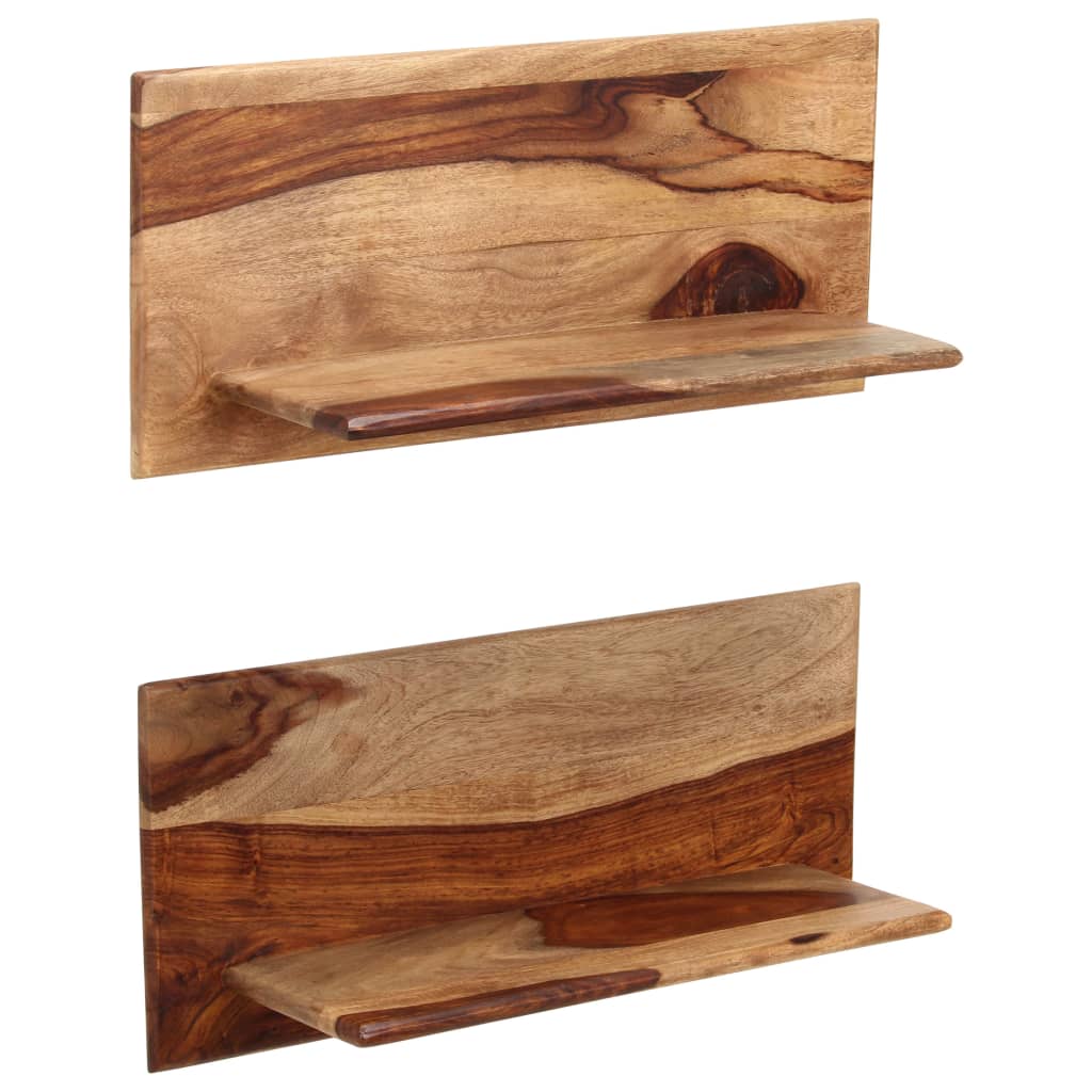 vidaXL Wall Shelves 2 pcs 58x26x20 cm Solid Sheesham Wood