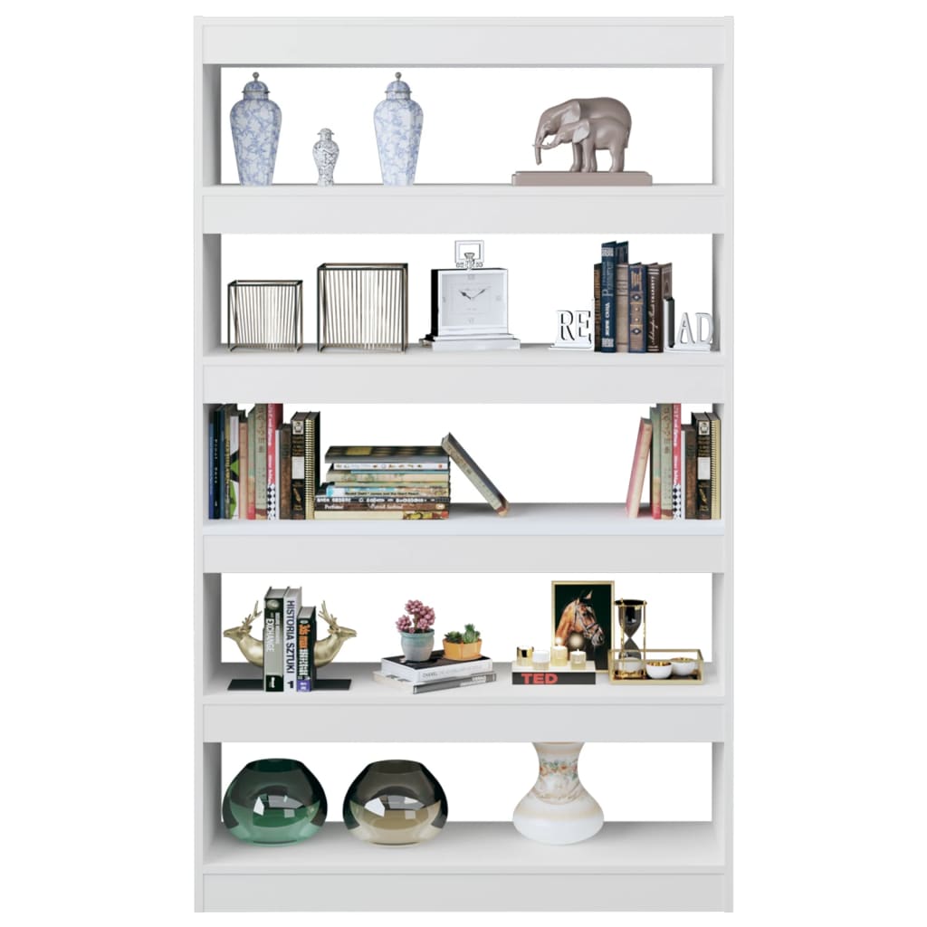vidaXL Book Cabinet/Room Divider High Gloss White 100x30x166 cm