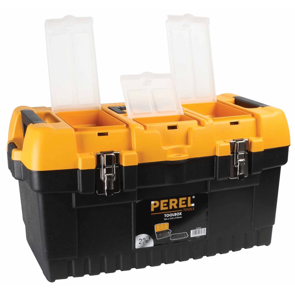Perel Toolbox with Metal Latches 56.4x31x31 cm OM22M