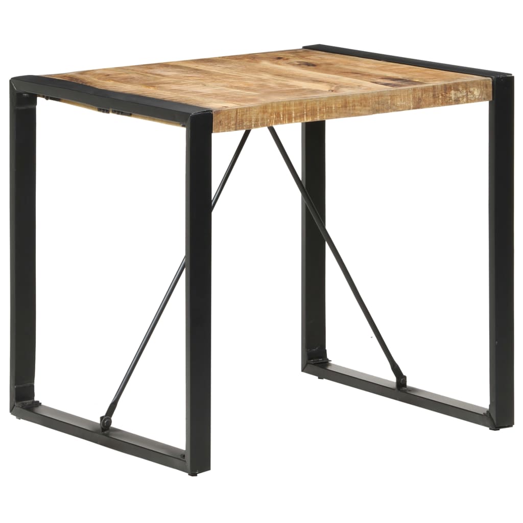 vidaXL Dining Table 80x80x75 cm Rough Mango Wood