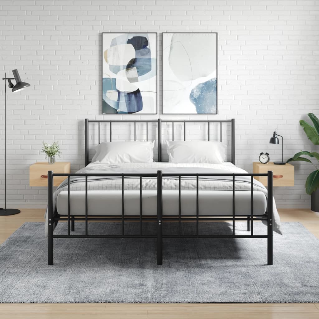 vidaXL Wall-mounted Bedside Cabinets 2 pcs Sonoma Oak 35x35x20 cm